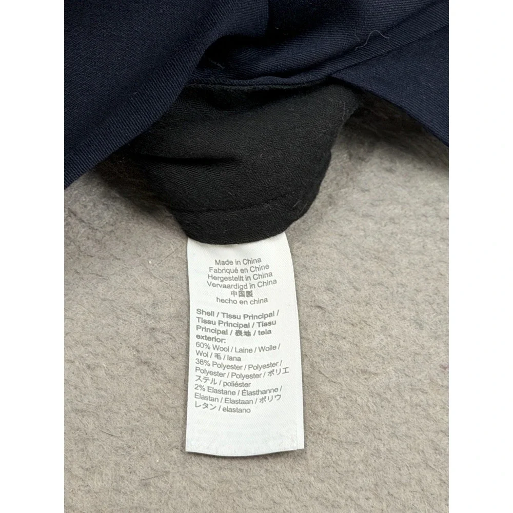 J Crew Bowery Slim Fit Dress Pants Mens 32x32 (33x30.5) Navy Wool Blend Office